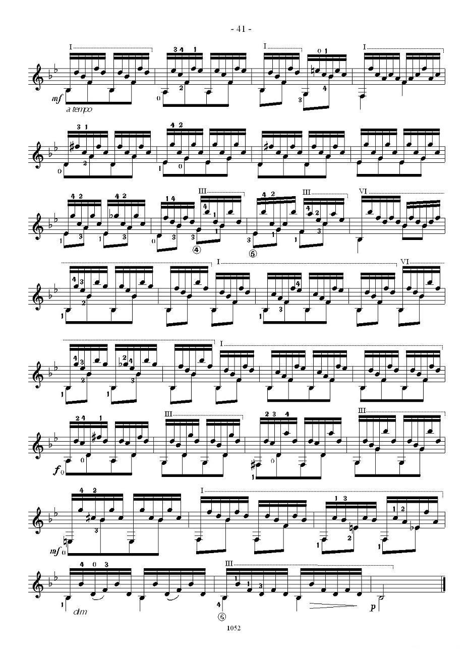 索尔·克斯特26首练习曲之21——26吉他谱（图5）