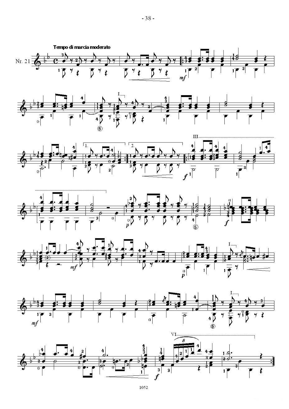 索尔·克斯特26首练习曲之21——26吉他谱（图2）