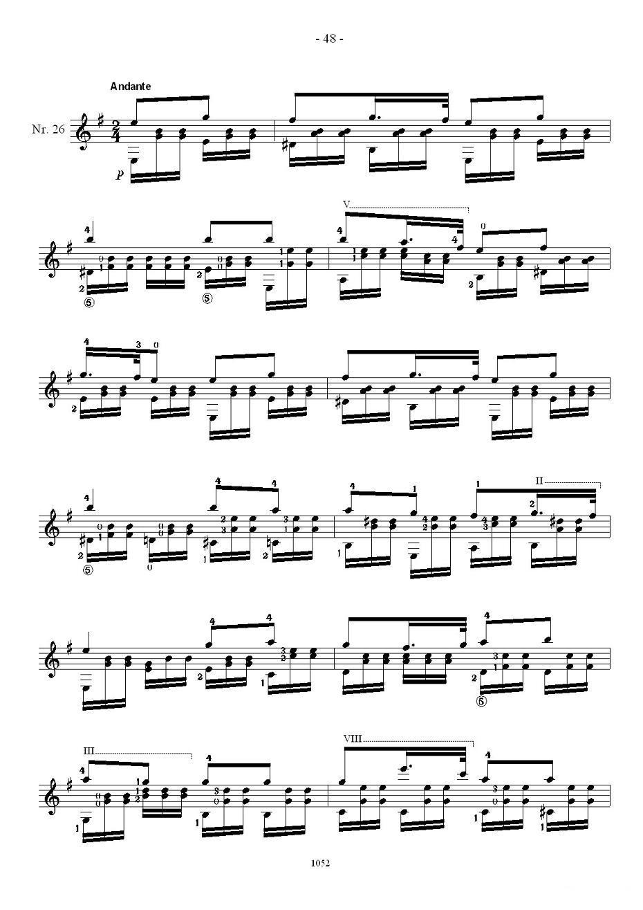 索尔·克斯特26首练习曲之21——26吉他谱（图12）