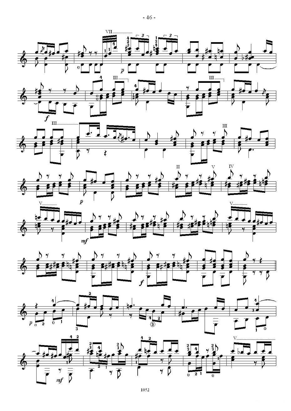 索尔·克斯特26首练习曲之21——26吉他谱（图10）