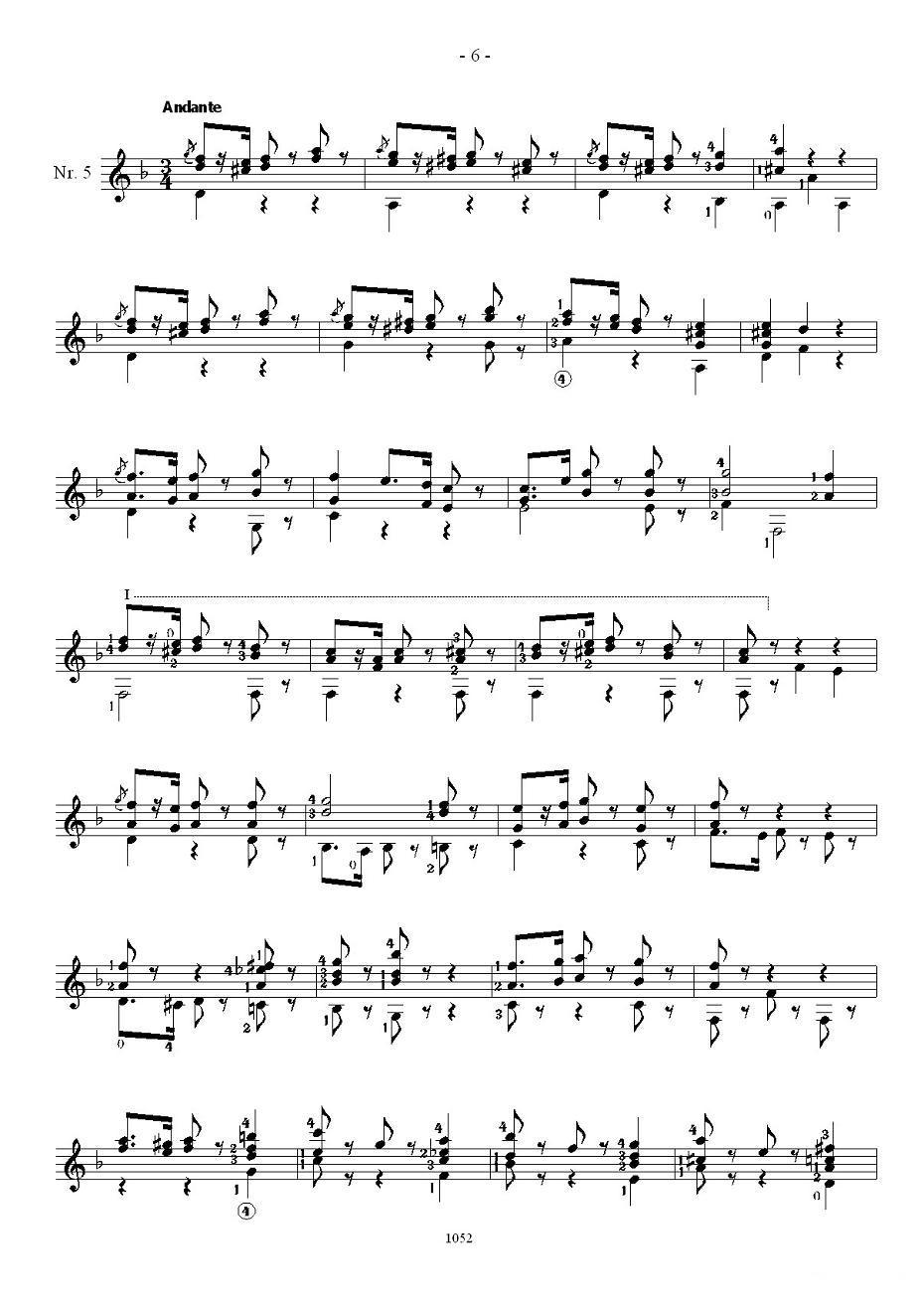 索尔·克斯特26首练习曲之1——5吉他谱（图6）
