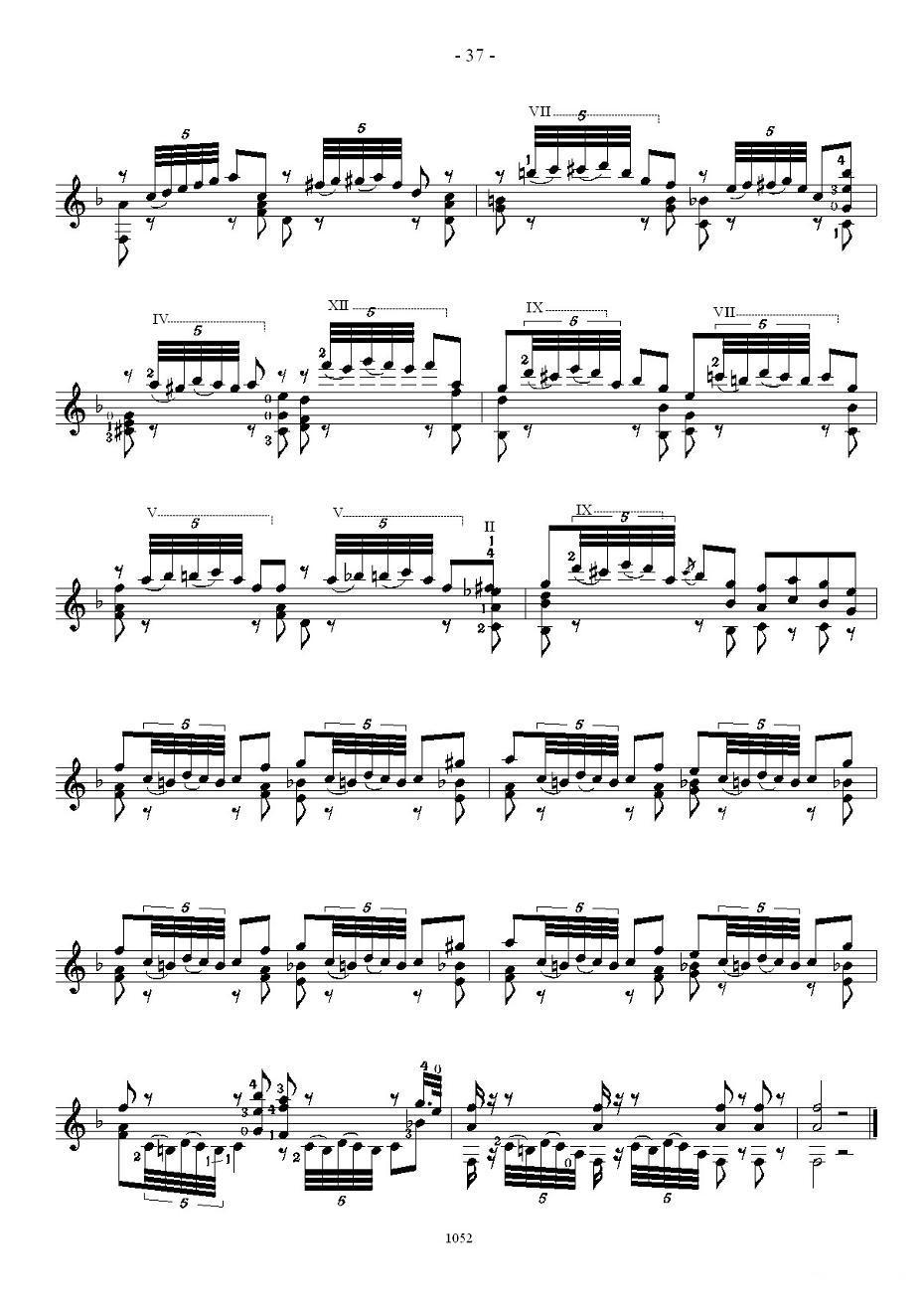 索尔·克斯特26首练习曲之16——20吉他谱（图12）