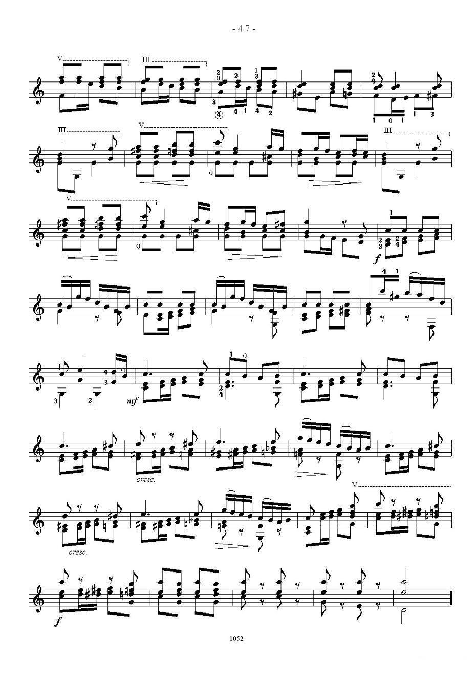索尔·克斯特26首练习曲之21——26吉他谱（图11）