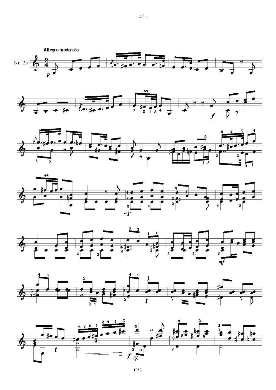 索尔·克斯特26首练习曲之21——26吉他谱（图9）