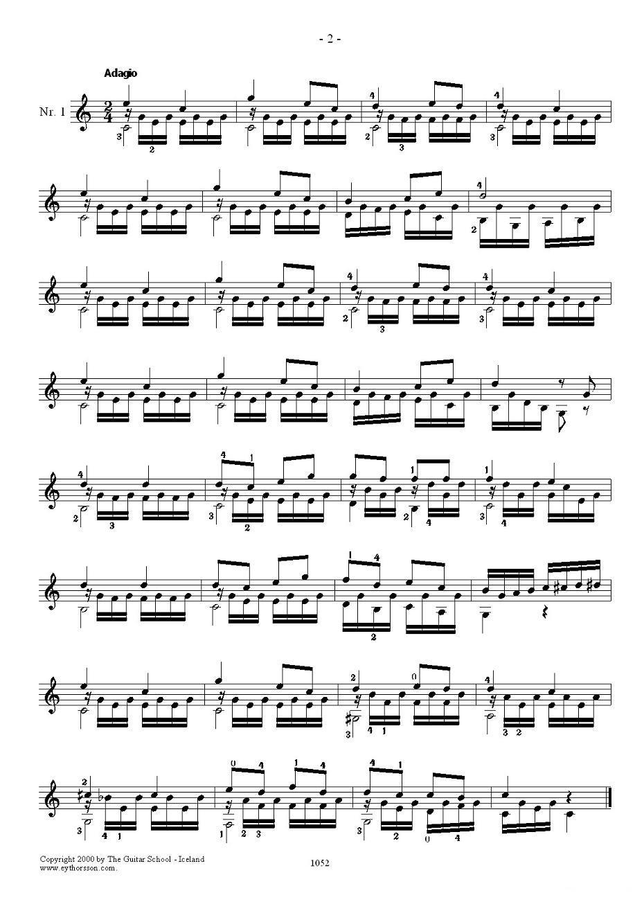 索尔·克斯特26首练习曲之1——5吉他谱（图2）