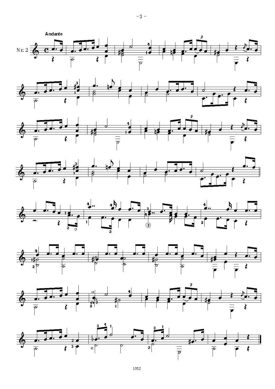 索尔·克斯特26首练习曲之1——5吉他谱（图3）