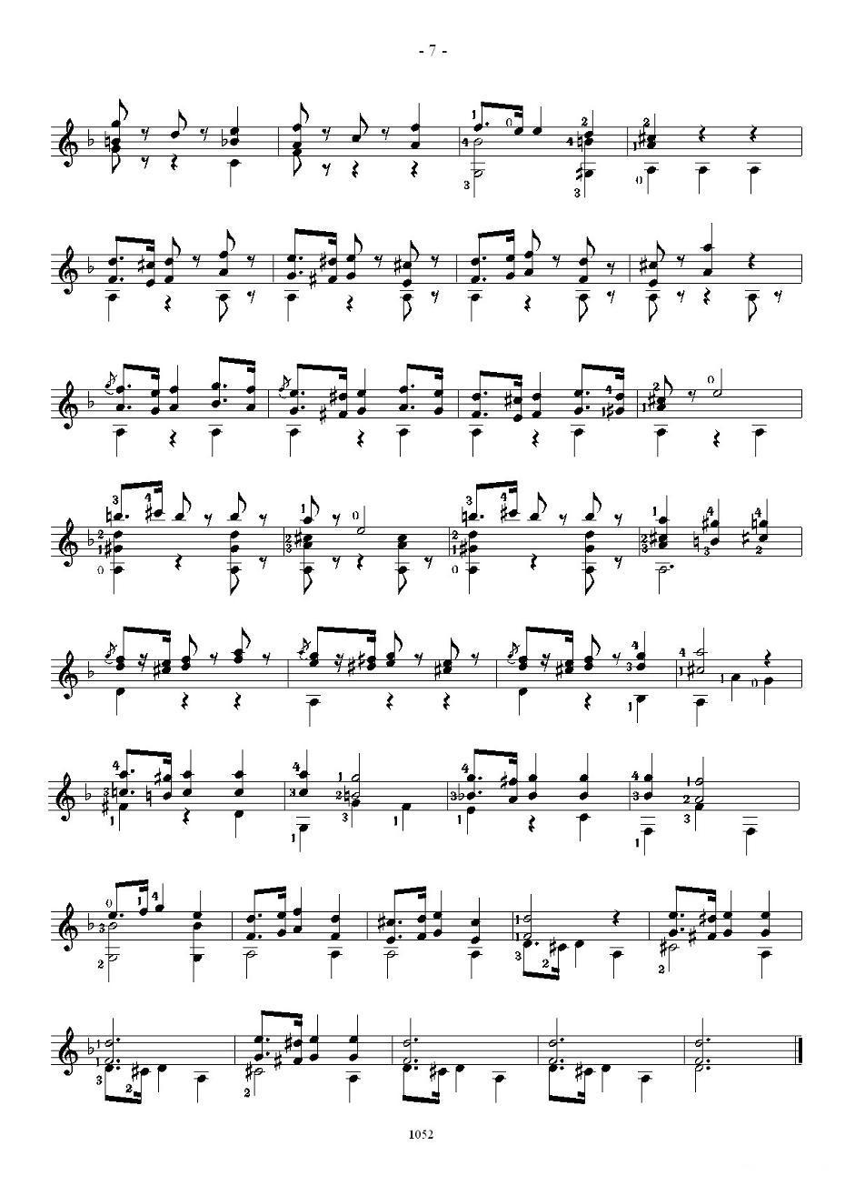 索尔·克斯特26首练习曲之1——5吉他谱（图7）