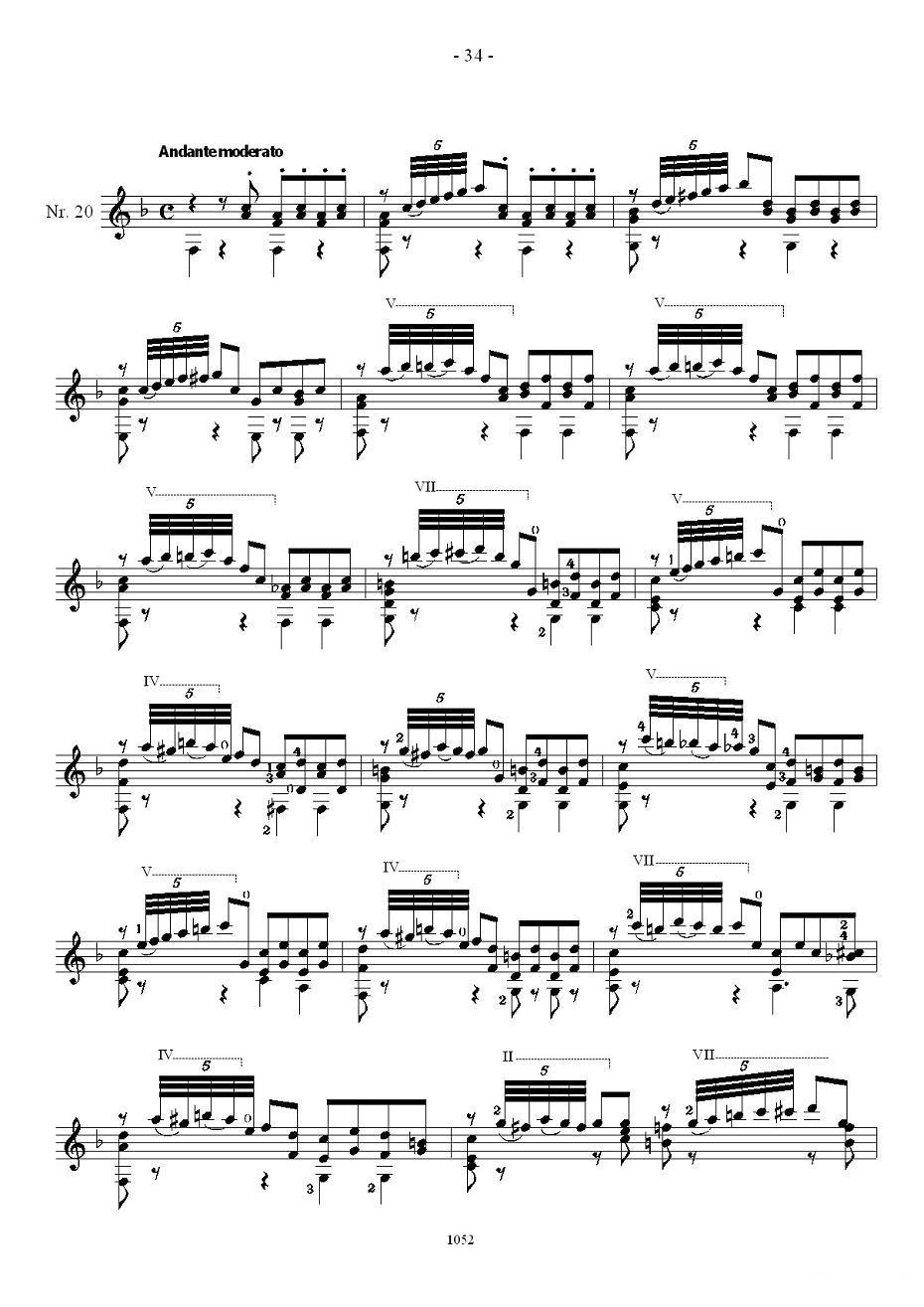 索尔·克斯特26首练习曲之16——20吉他谱（图9）
