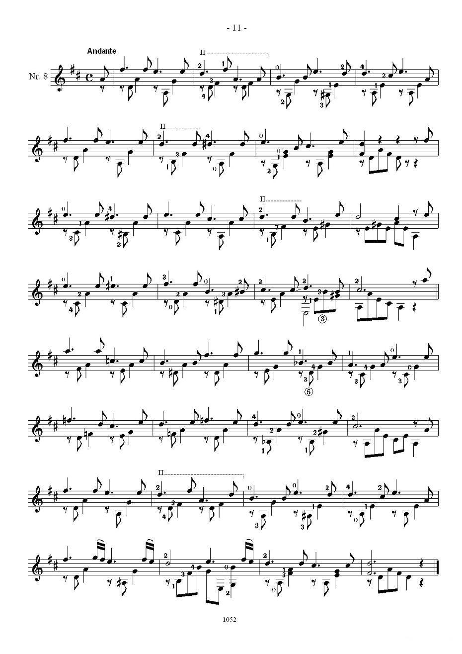 索尔·克斯特26首练习曲之6——10吉他谱（图5）