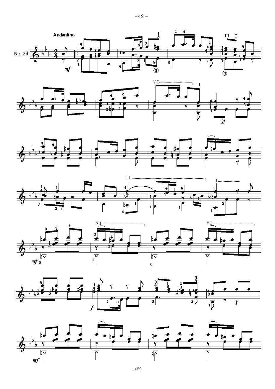 索尔·克斯特26首练习曲之21——26吉他谱（图6）