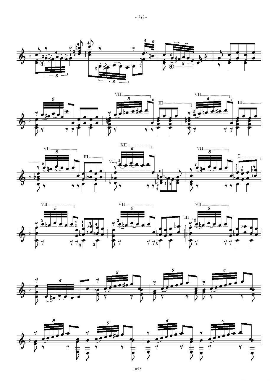 索尔·克斯特26首练习曲之16——20吉他谱（图11）