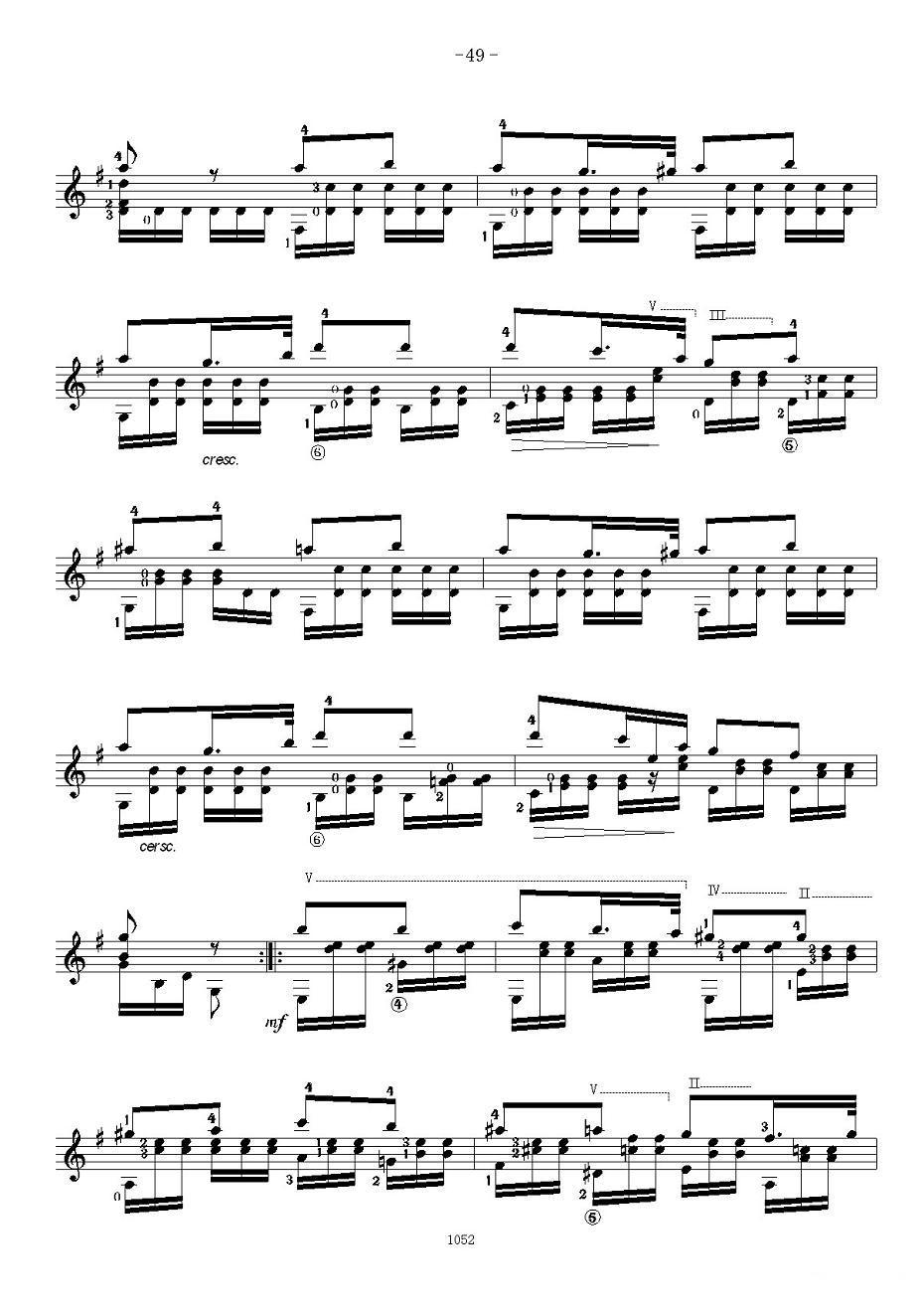 索尔·克斯特26首练习曲之21——26吉他谱（图13）