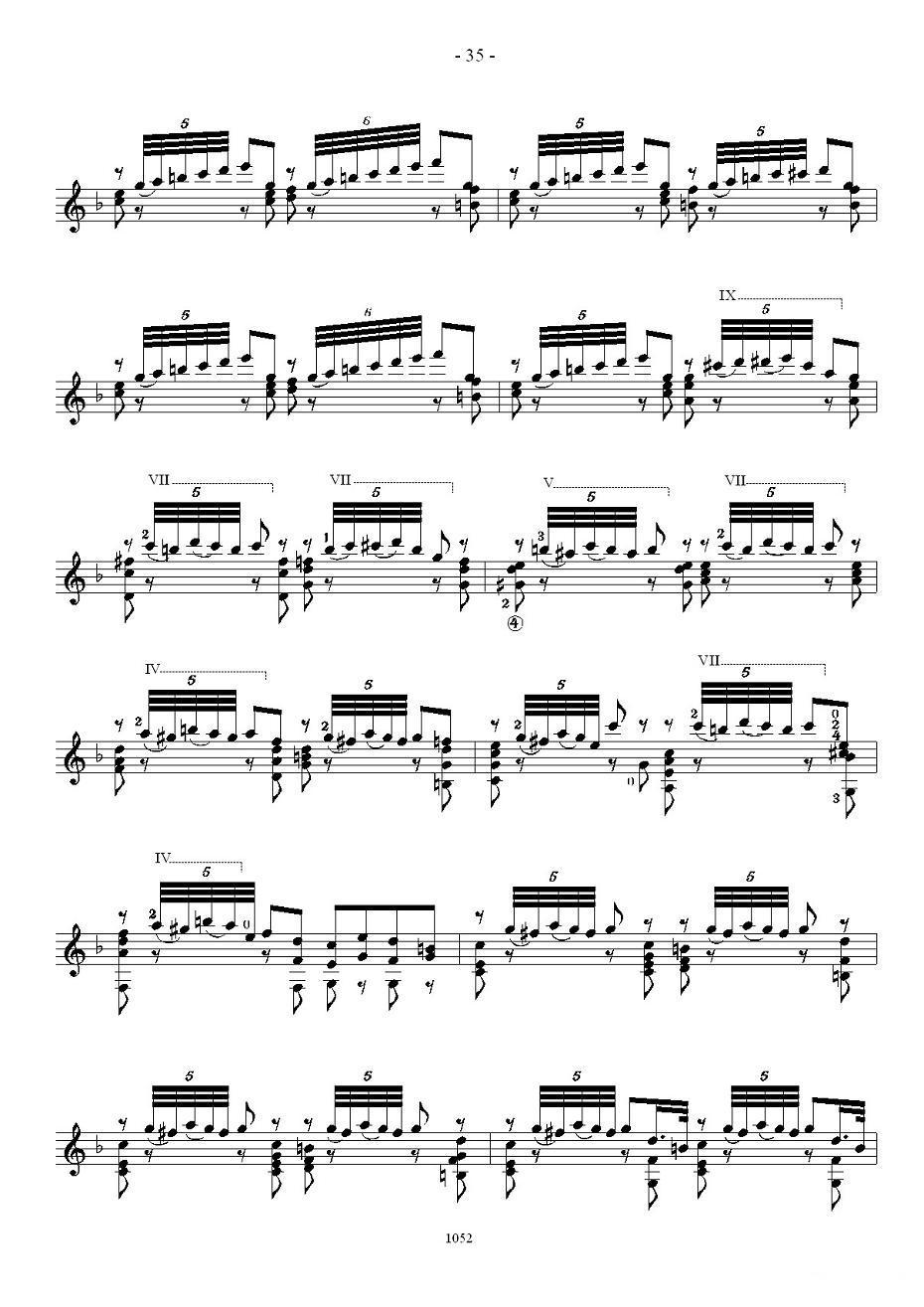 索尔·克斯特26首练习曲之16——20吉他谱（图10）