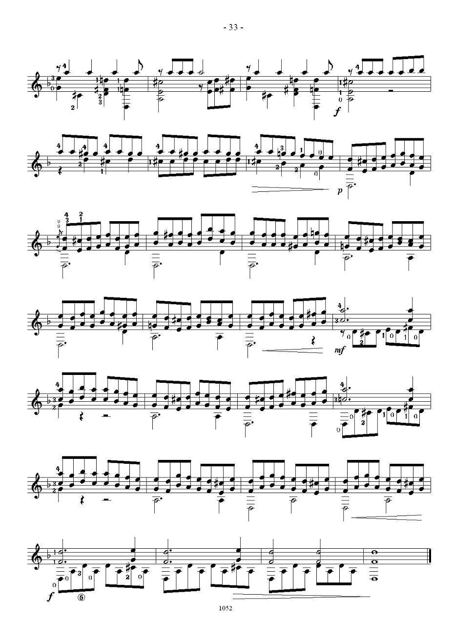 索尔·克斯特26首练习曲之16——20吉他谱（图8）