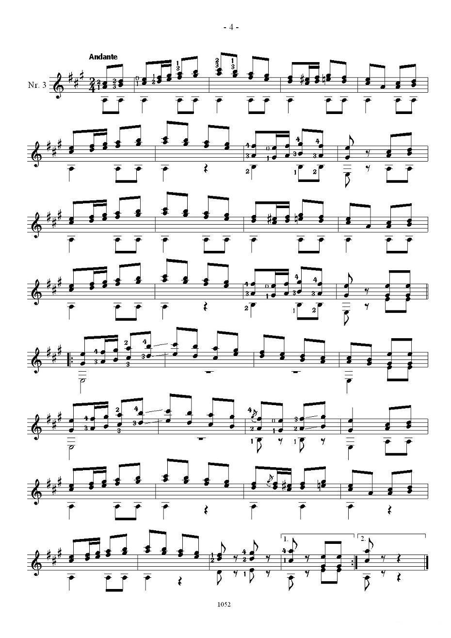 索尔·克斯特26首练习曲之1——5吉他谱（图4）