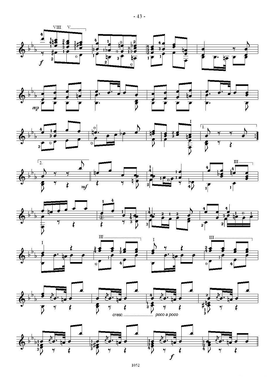索尔·克斯特26首练习曲之21——26吉他谱（图7）