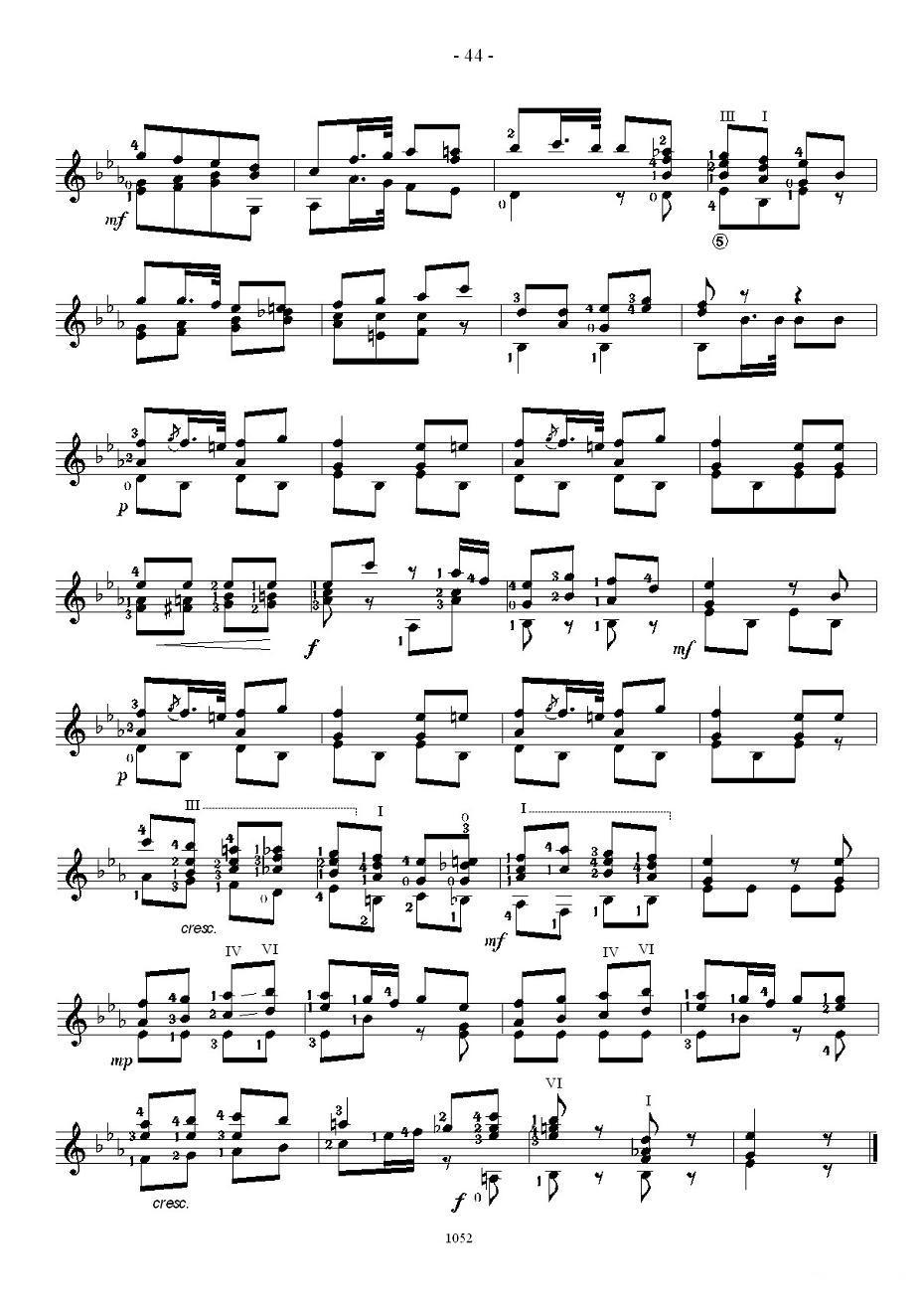 索尔·克斯特26首练习曲之21——26吉他谱（图8）