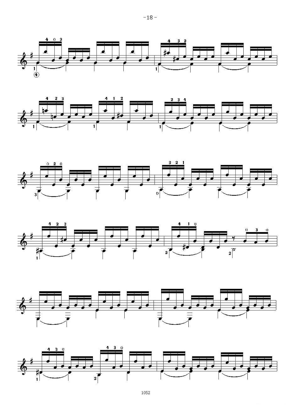 索尔·克斯特26首练习曲之11——15吉他谱（图4）