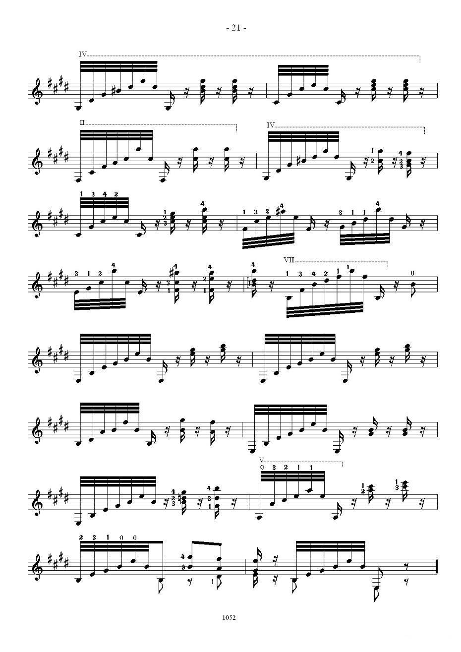 索尔·克斯特26首练习曲之11——15吉他谱（图7）