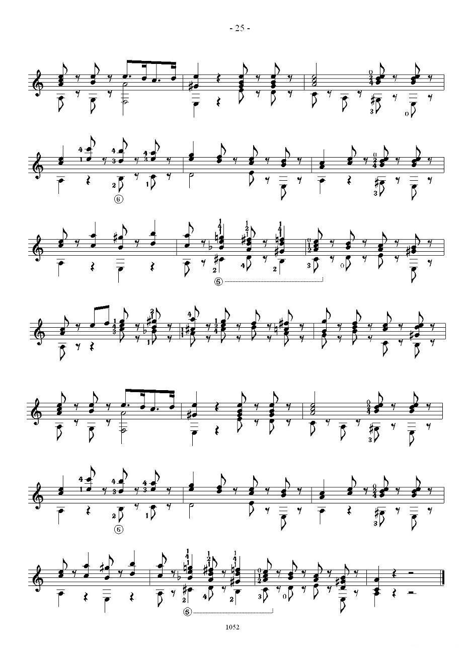 索尔·克斯特26首练习曲之11——15吉他谱（图11）