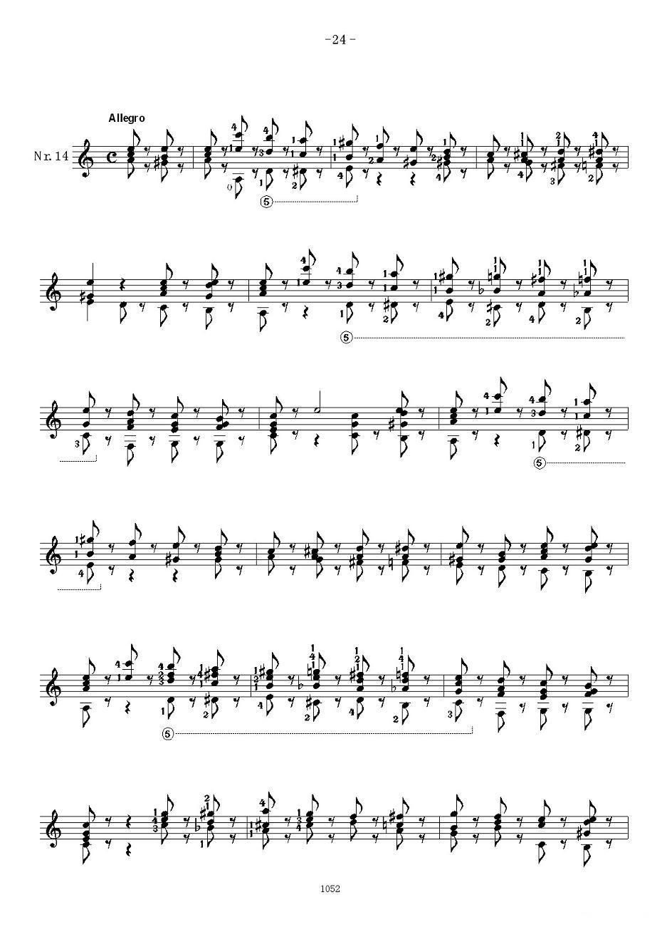 索尔·克斯特26首练习曲之11——15吉他谱（图10）