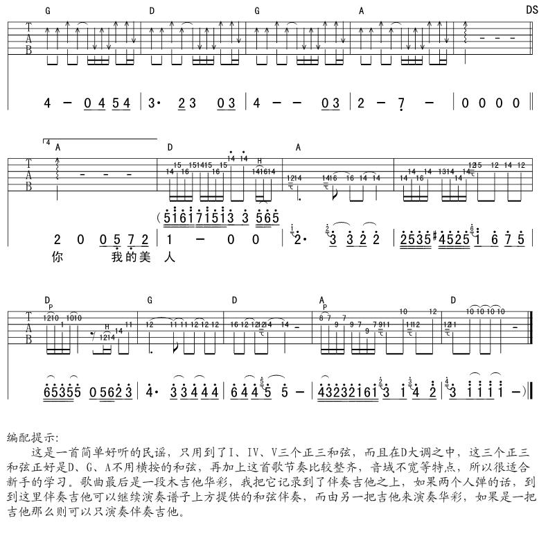 美人吉他谱（图3）