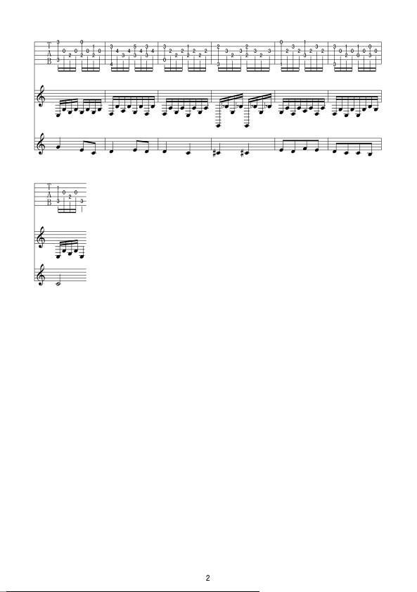 索尔35号作品练习（古典版）吉他谱（图2）