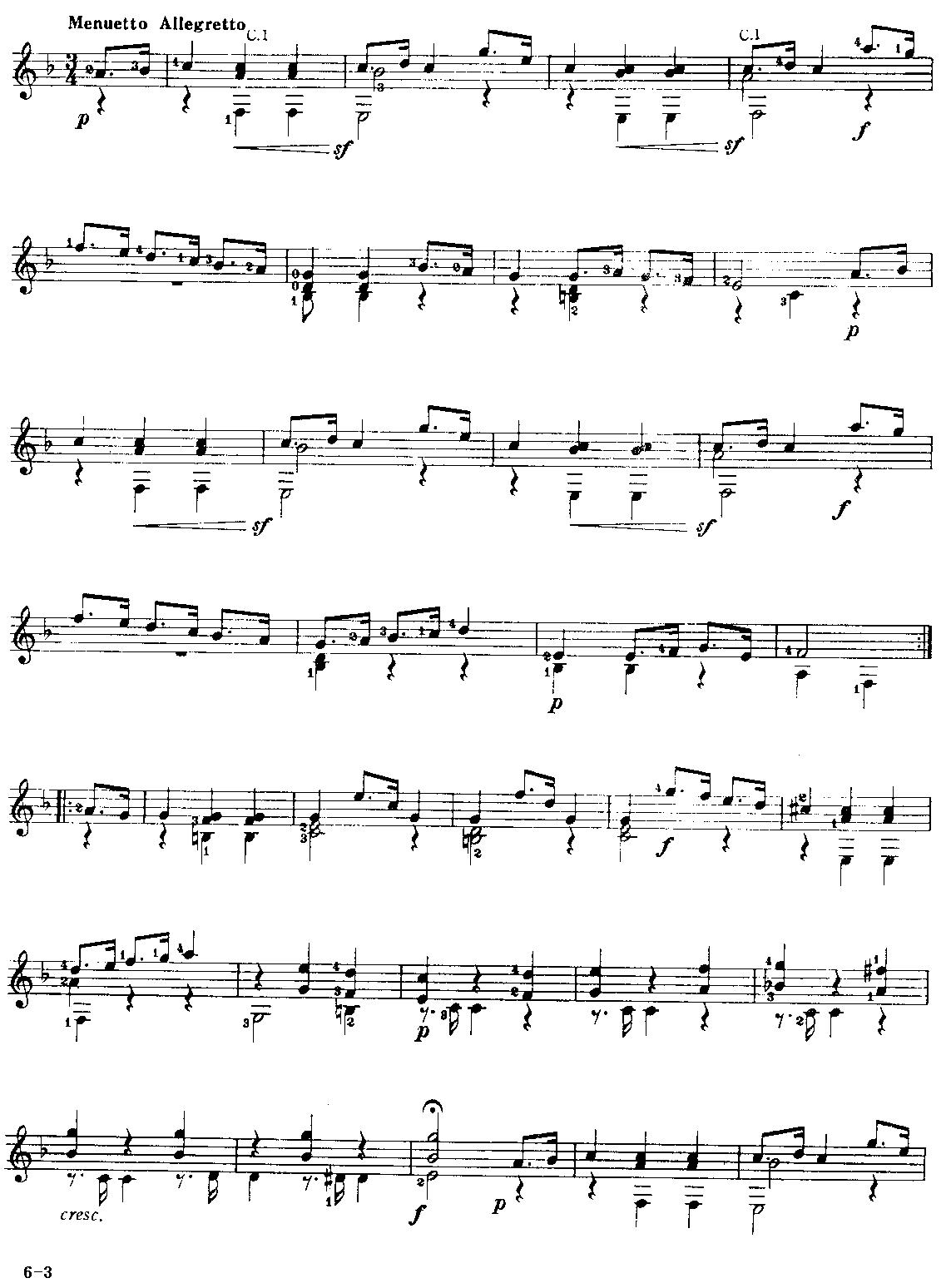 小奏鸣曲（古典吉他独奏）吉他谱（图3）