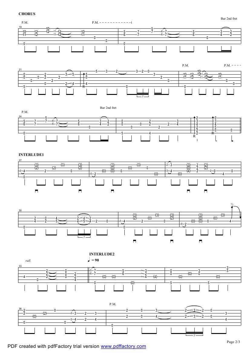 tommy emmanuel：tahitian skies（指弹吉它）吉他谱（图2）