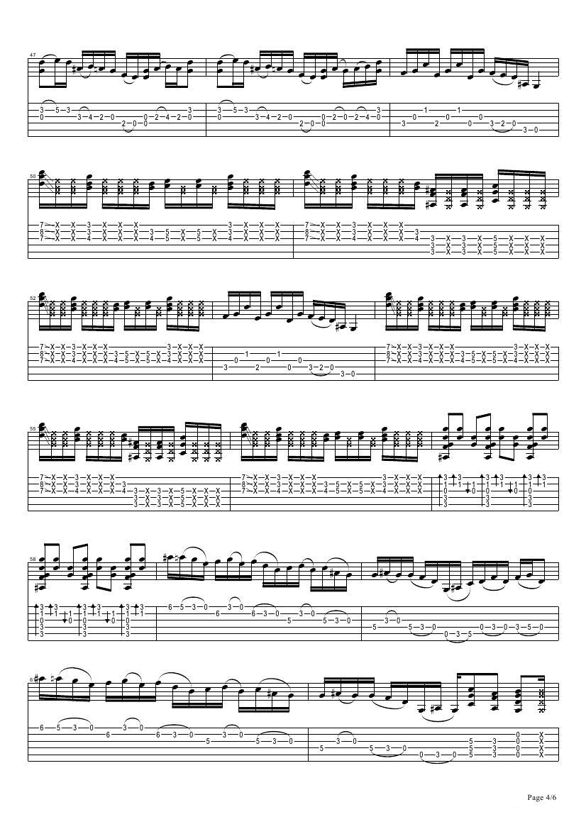 tommy emmanuel：tall fiddler（指弹吉它）吉他谱（图4）