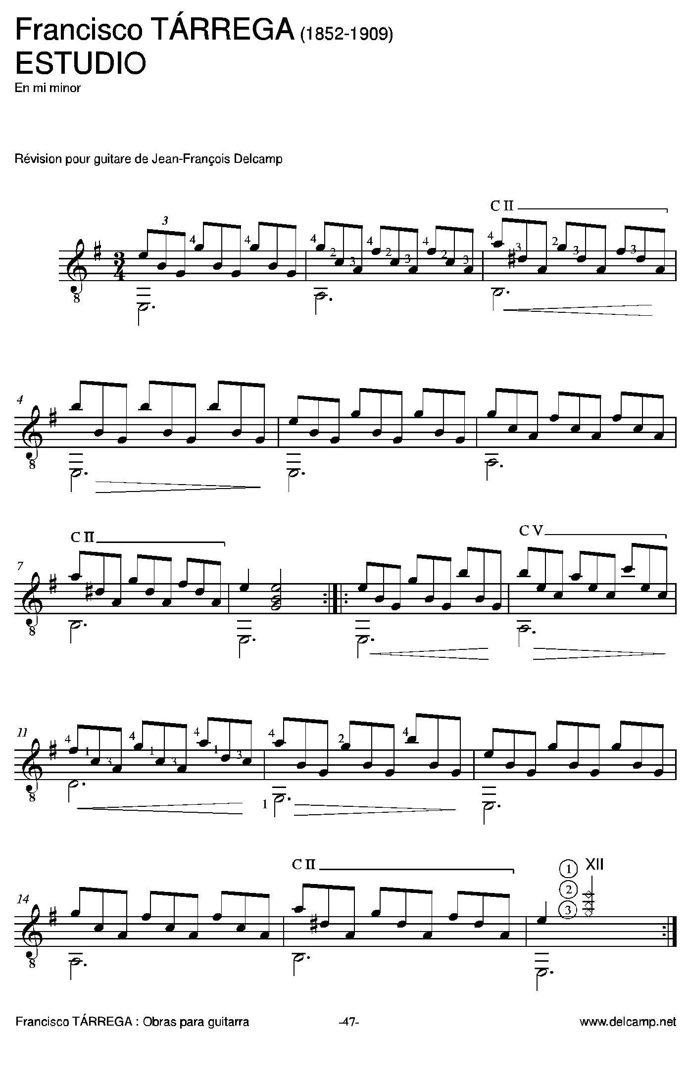《塔雷加作品全集》第3部分（古典吉他）吉他谱（图9）