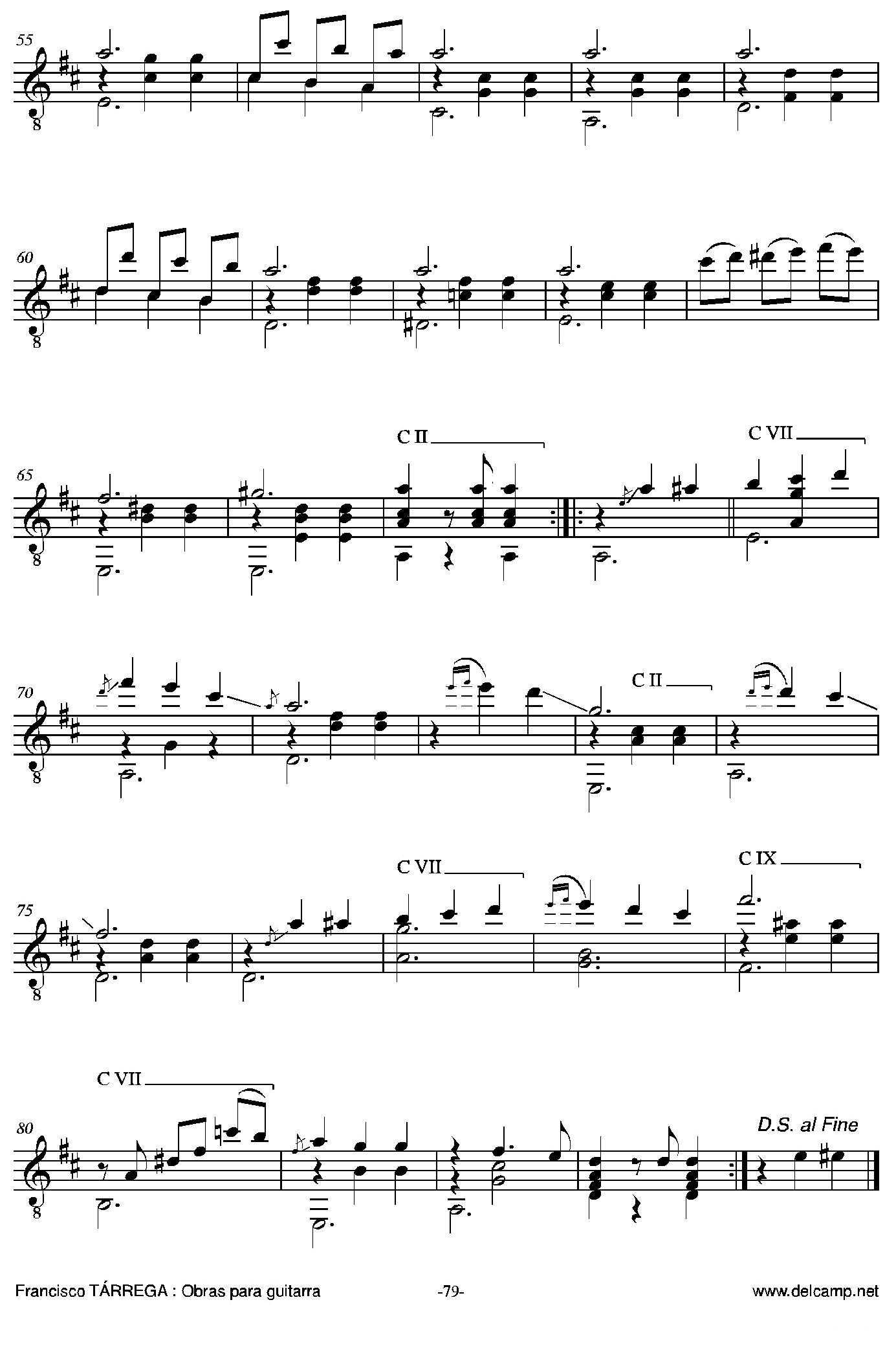 《塔雷加作品全集》第5部分（古典吉他）吉他谱（图11）