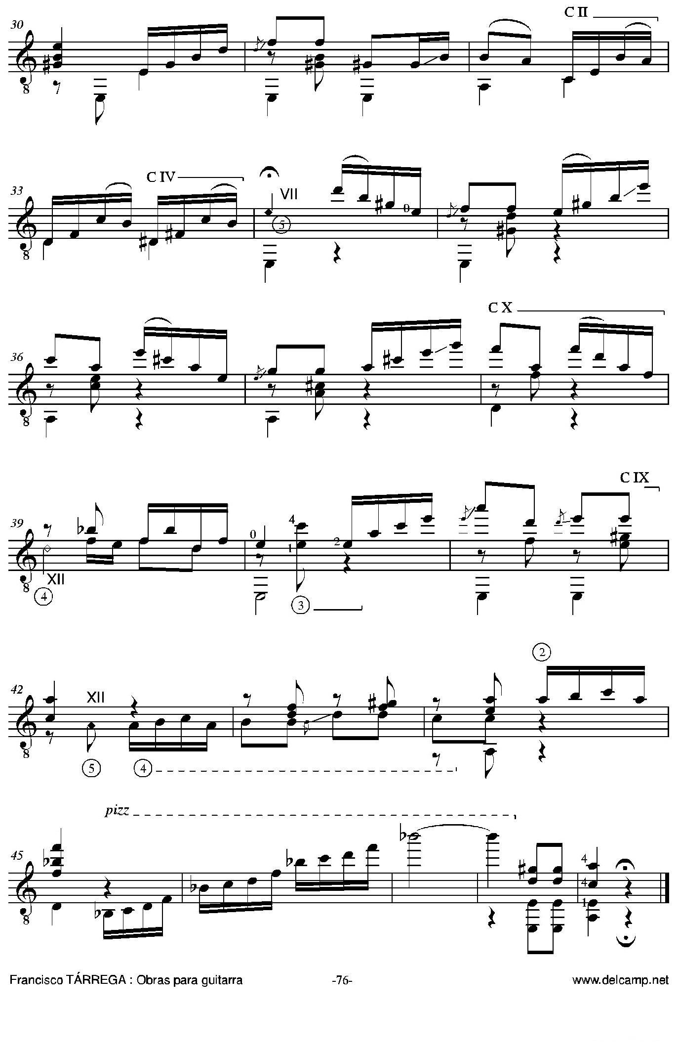 《塔雷加作品全集》第5部分（古典吉他）吉他谱（图8）