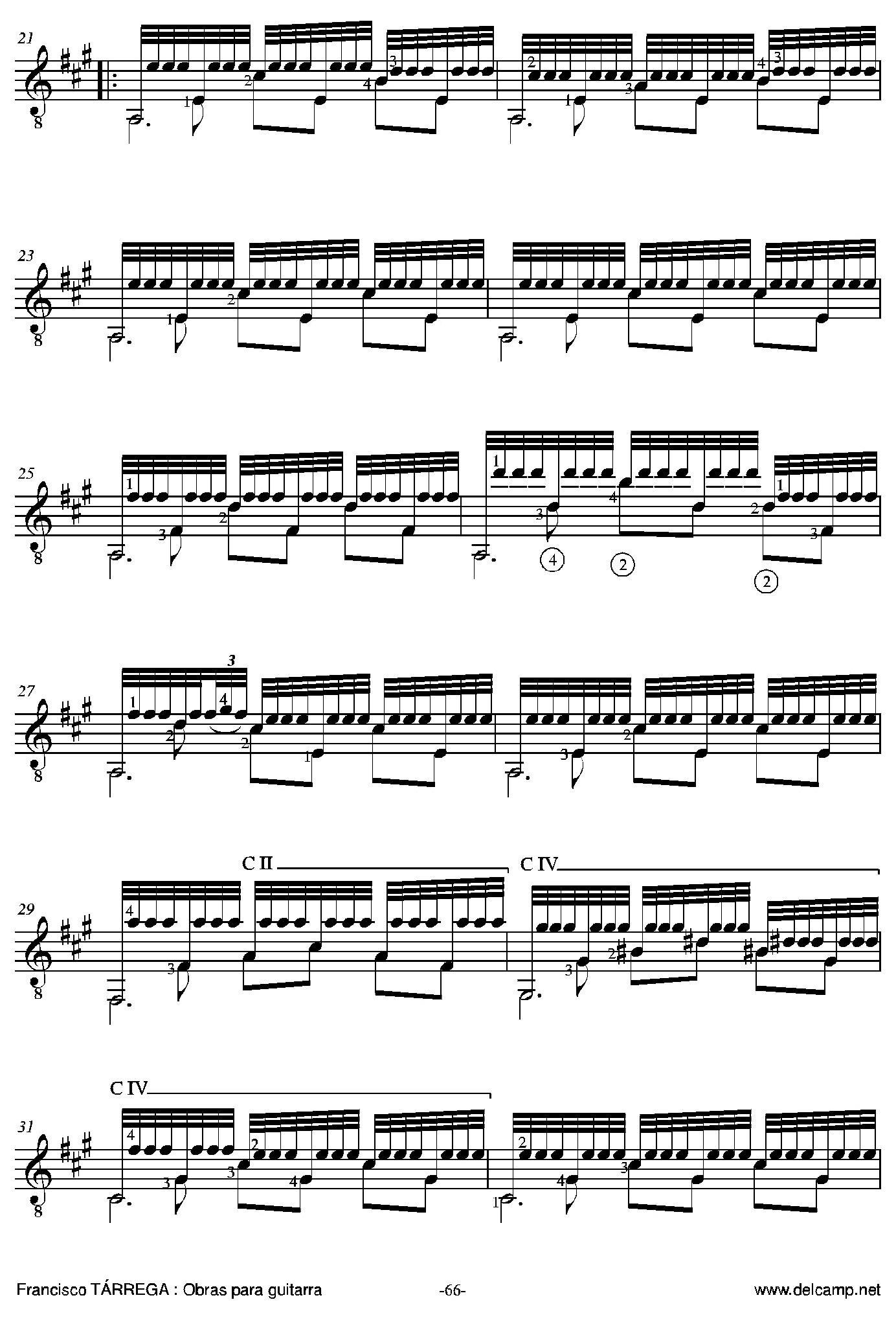 《塔雷加作品全集》第4部分（古典吉他）吉他谱（图16）