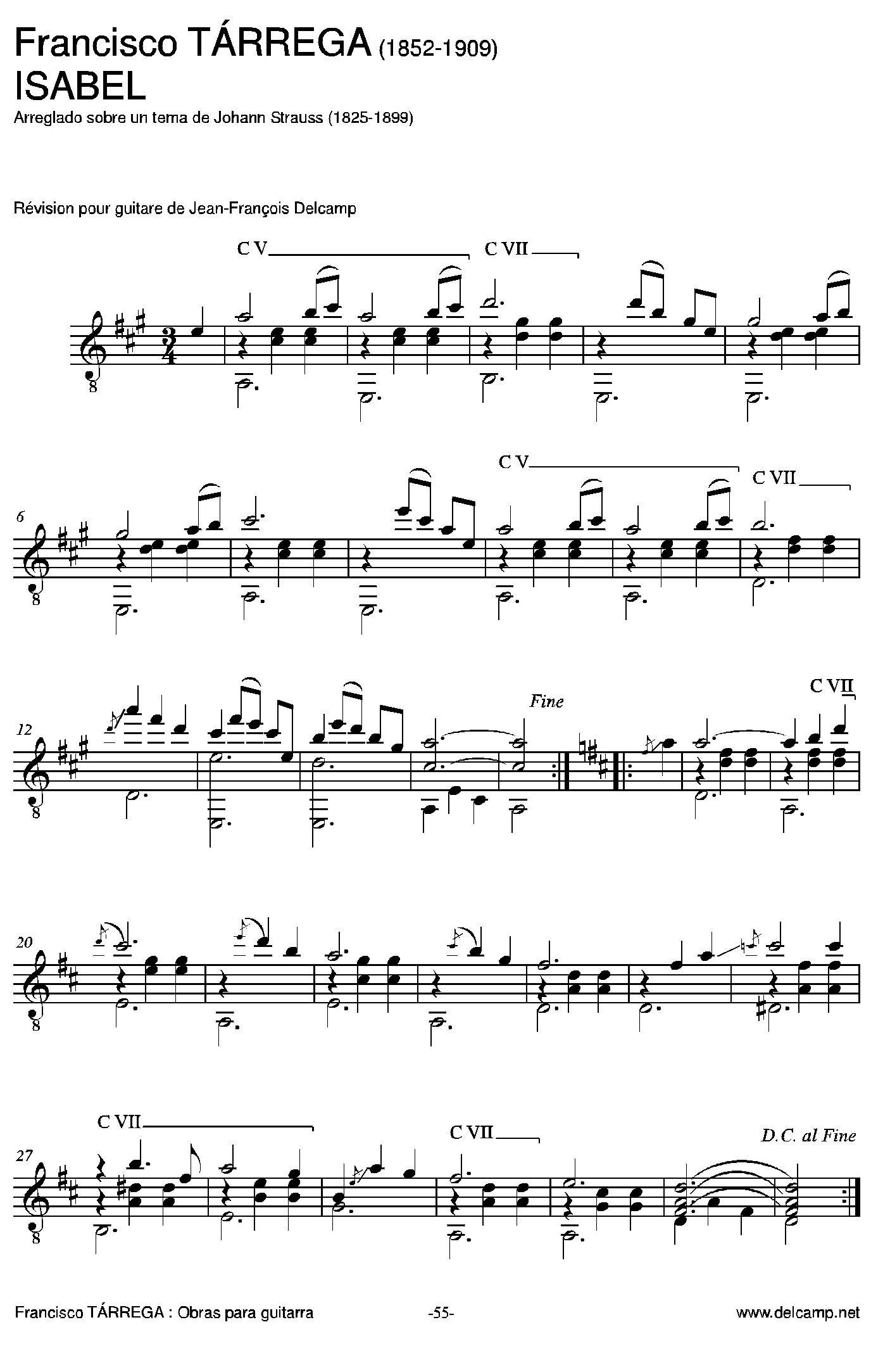 《塔雷加作品全集》第4部分（古典吉他）吉他谱（图5）