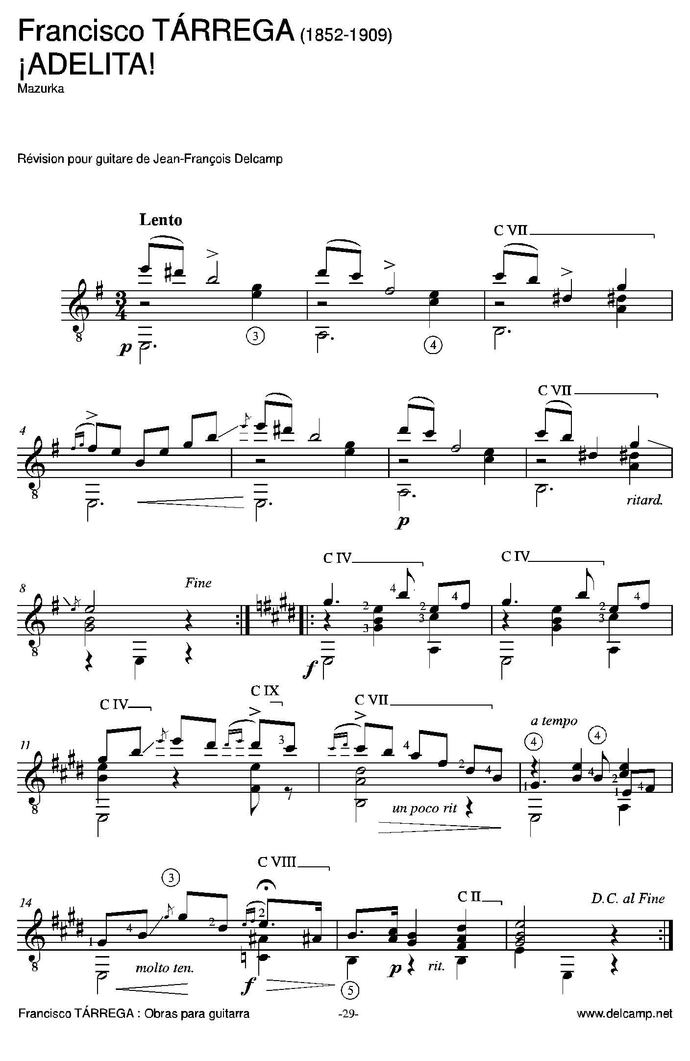 《塔雷加作品全集》第2部分（古典吉他）吉他谱（图5）