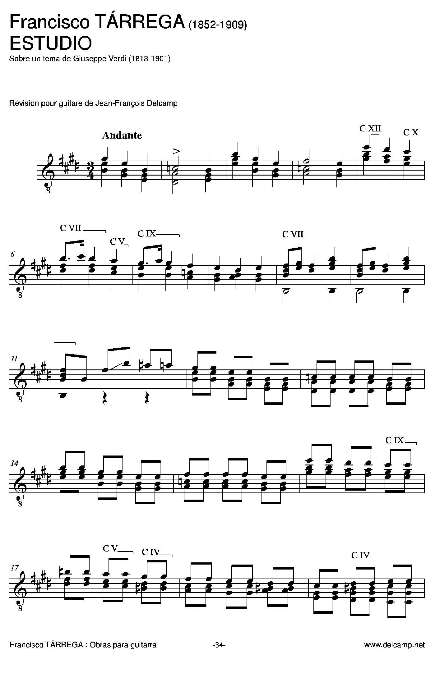 《塔雷加作品全集》第2部分（古典吉他）吉他谱（图10）