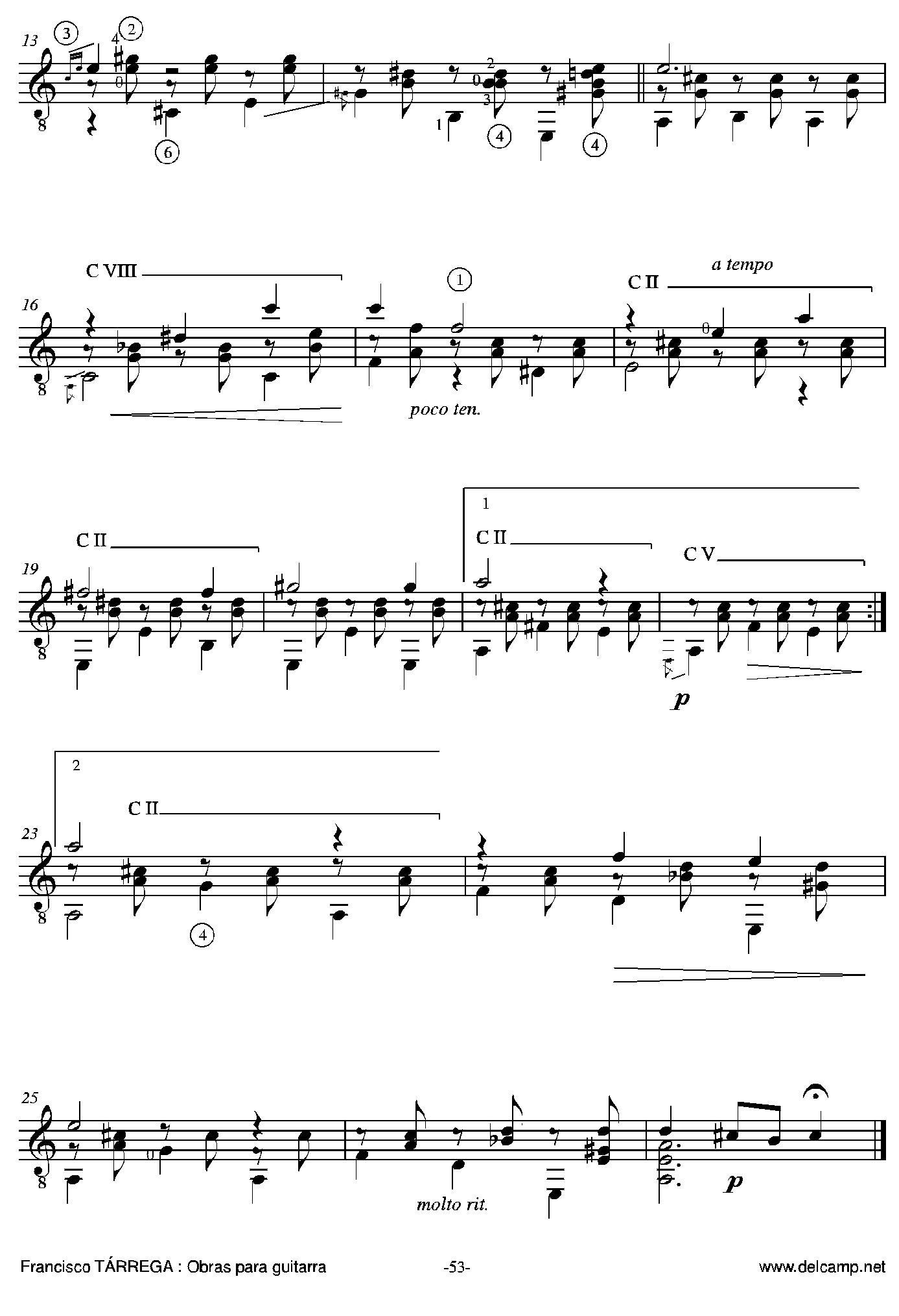 《塔雷加作品全集》第4部分（古典吉他）吉他谱（图3）