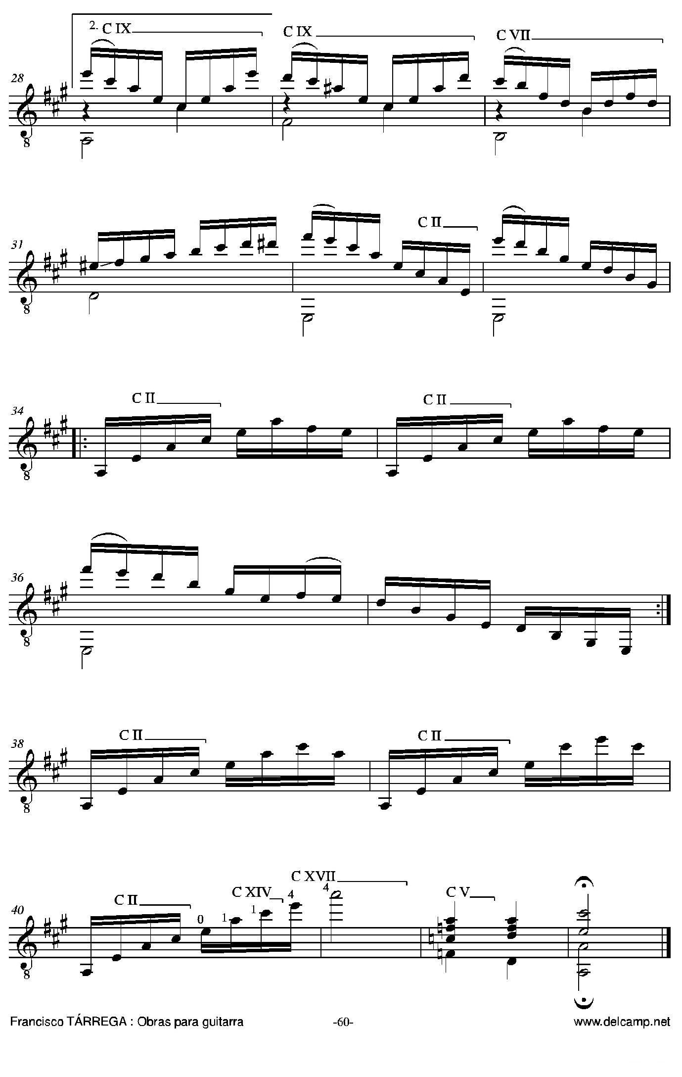 《塔雷加作品全集》第4部分（古典吉他）吉他谱（图10）