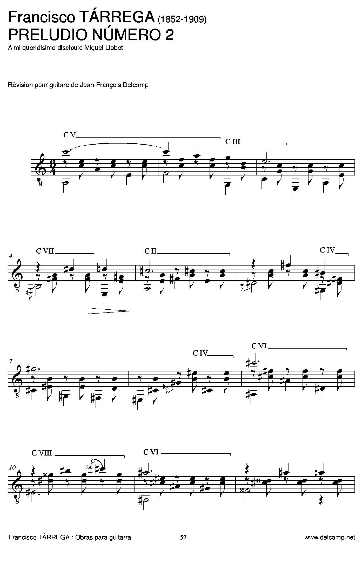 《塔雷加作品全集》第4部分（古典吉他）吉他谱（图2）