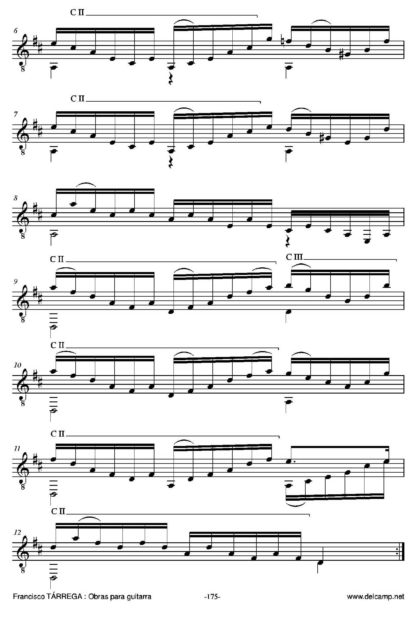 《塔雷加作品全集》第10部分（古典吉他）吉他谱（图5）