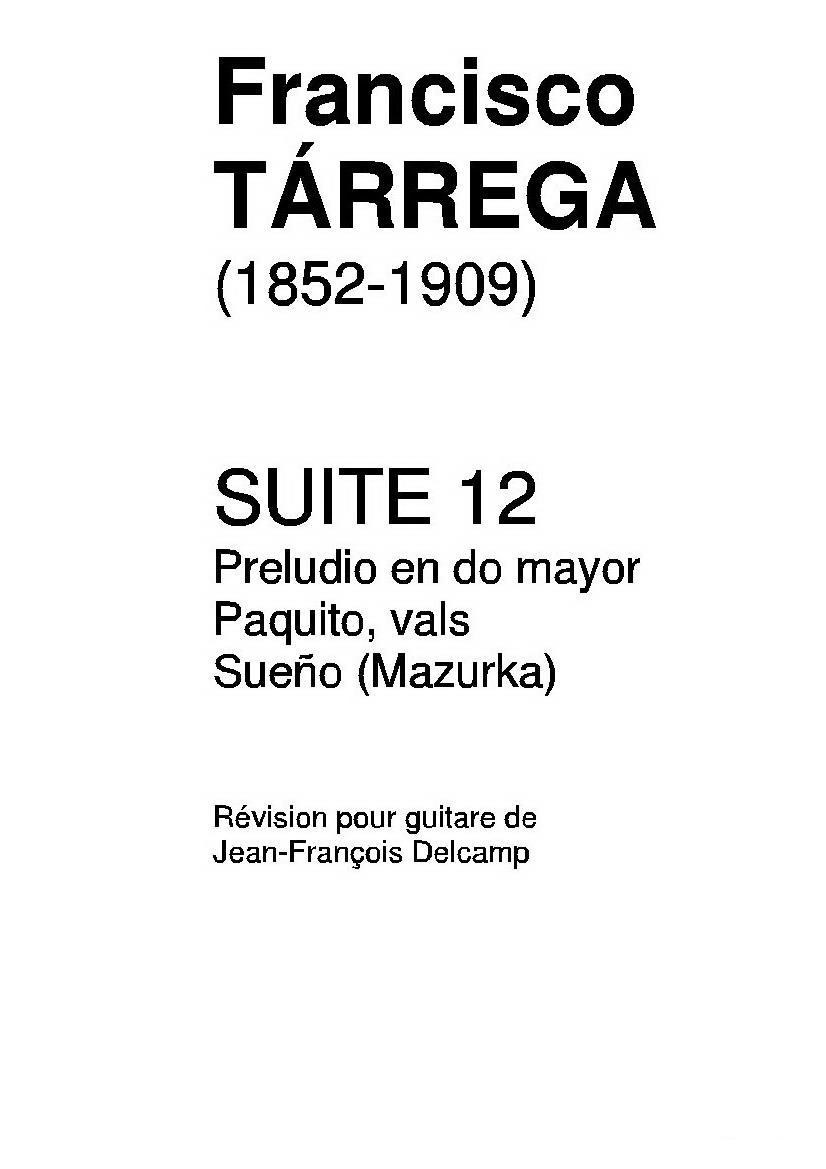 《塔雷加作品全集》第12部分（古典吉他）吉他谱（图1）
