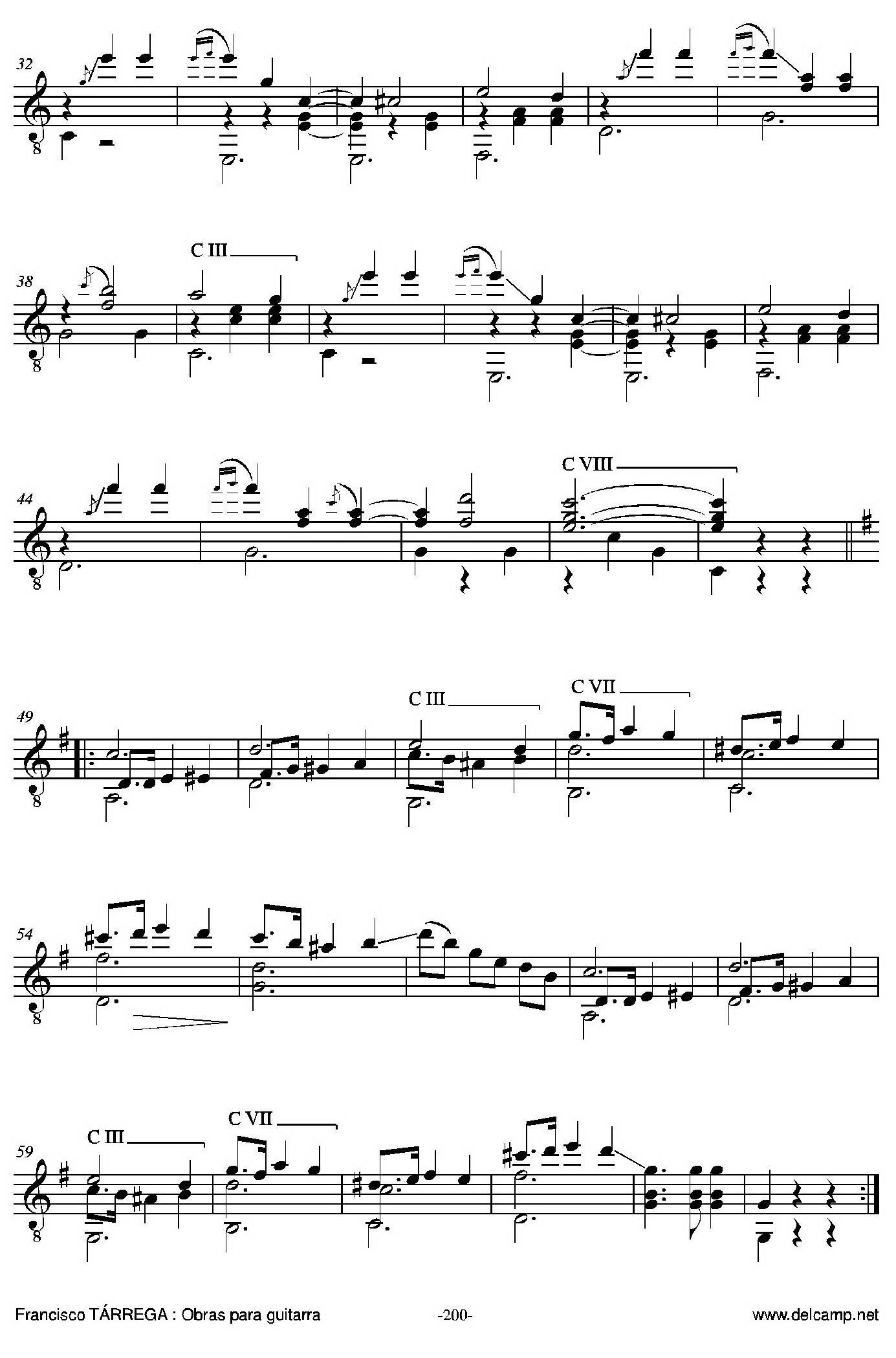 《塔雷加作品全集》第12部分（古典吉他）吉他谱（图4）