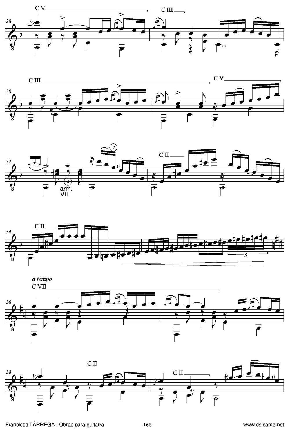 CAPRICHO ARABE(Serenata AI eminente maestro D. Tom吉他谱（图3）