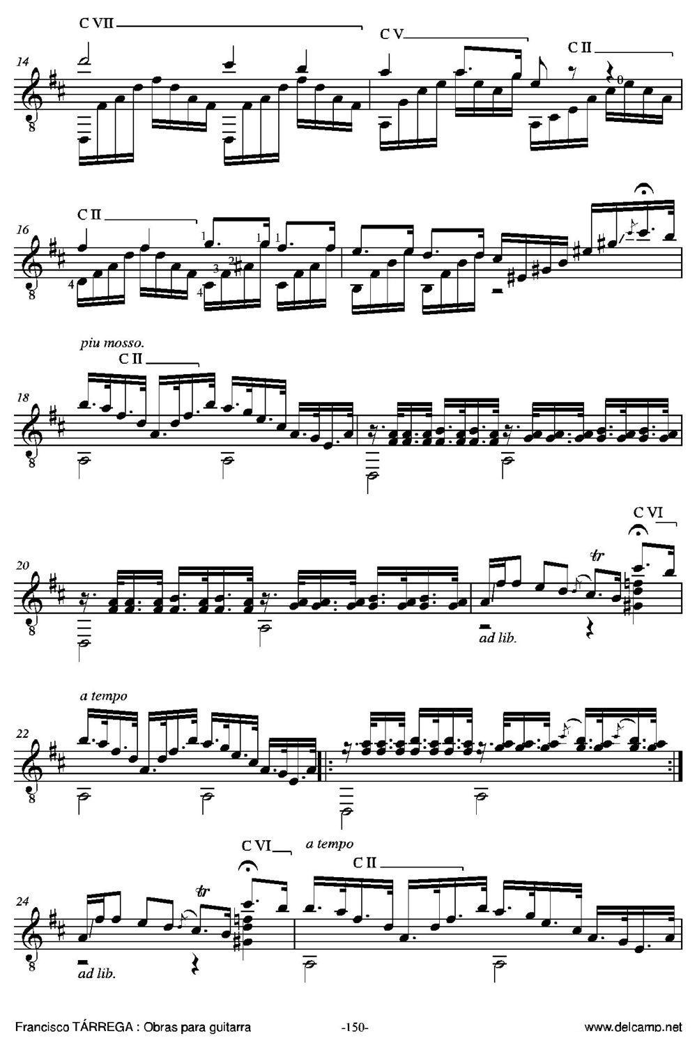FANTASIA(Sobre motivos de la Traviata de Giuseppe 吉他谱（图2）