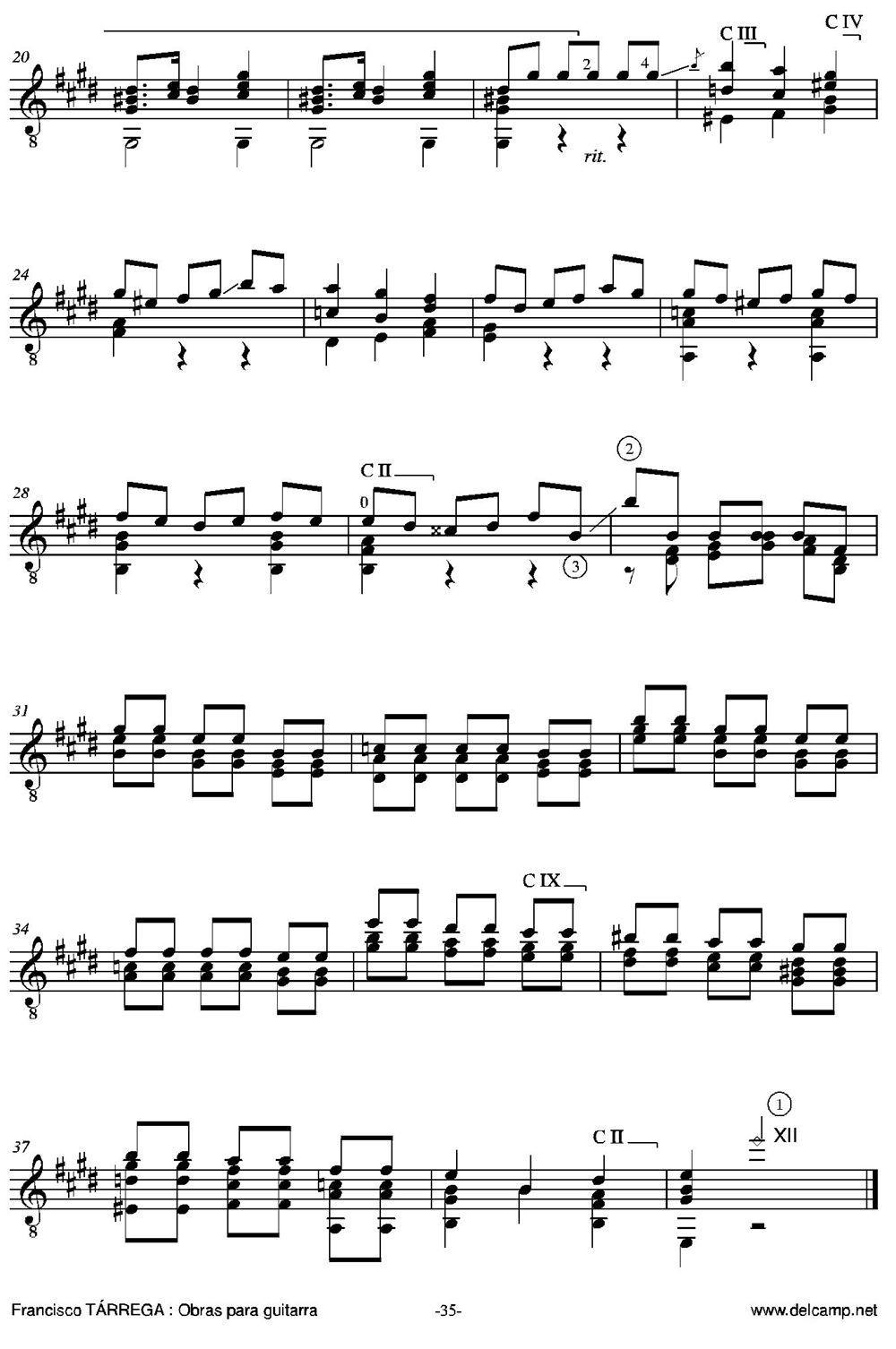 ESTUDIO(Sobre un tema de Giuseppe Verdi)（古典吉他）吉他谱（图2）