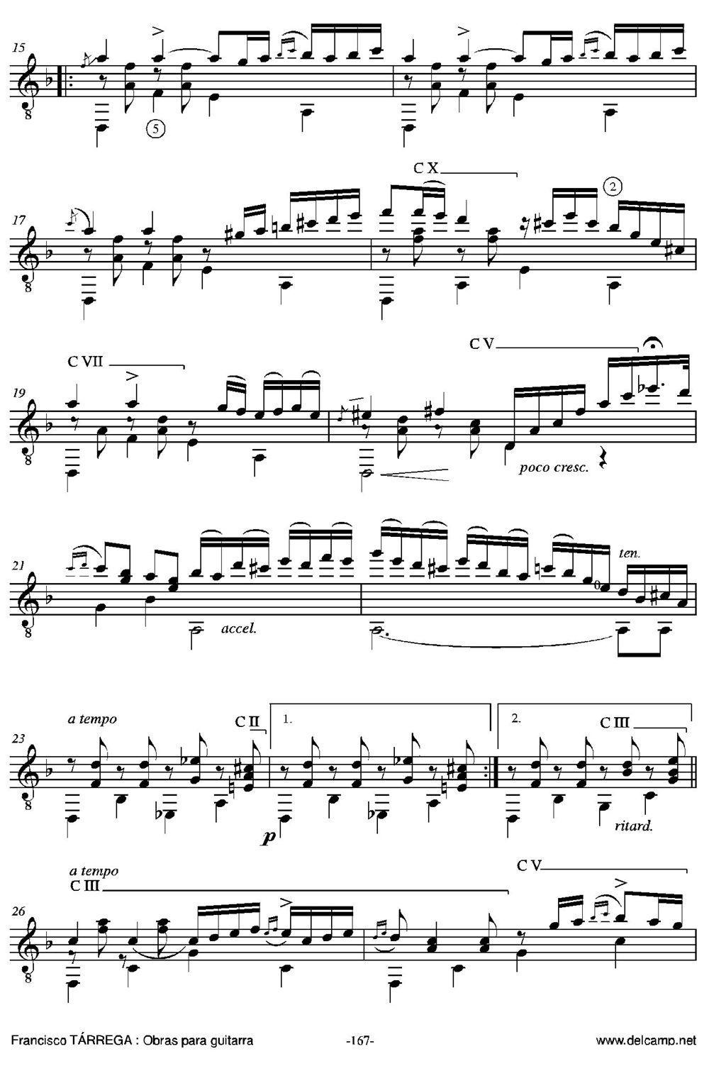 CAPRICHO ARABE(Serenata AI eminente maestro D. Tom吉他谱（图2）