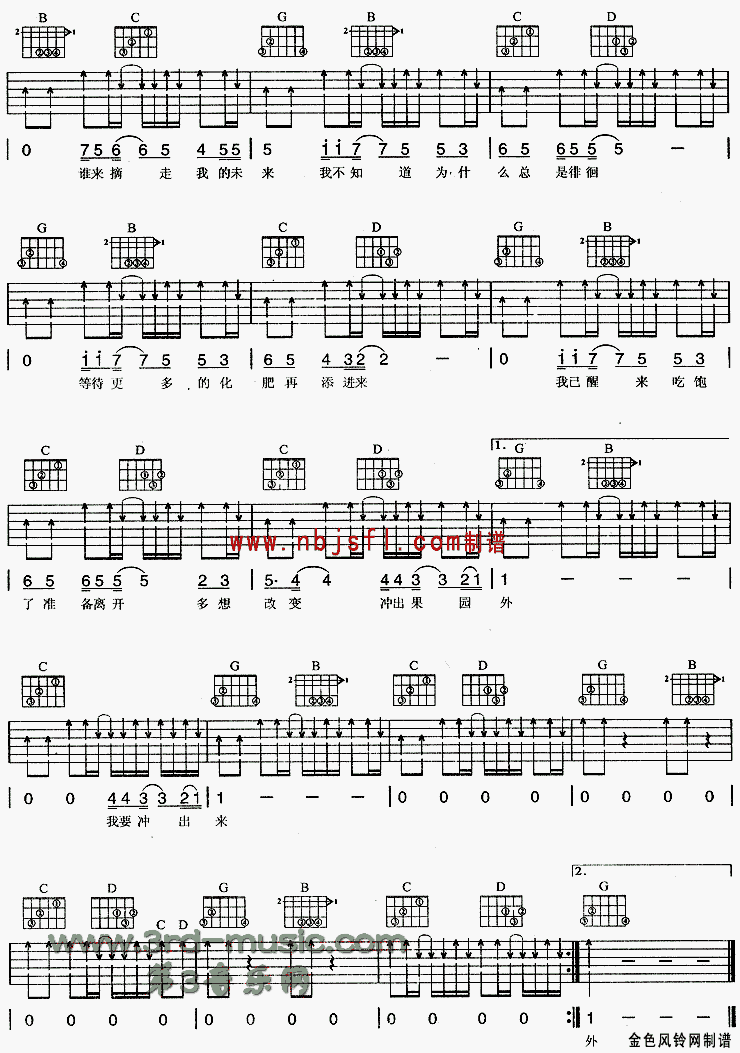 草莓声明吉他谱（图2）