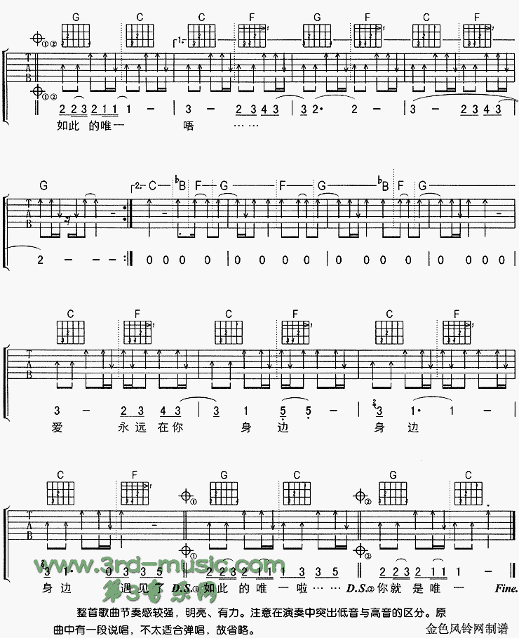 绿光吉他谱（图3）