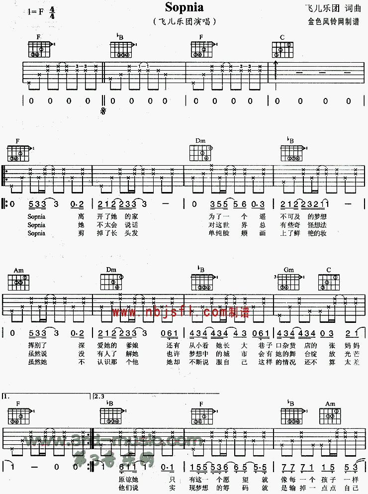 Sopnia吉他谱（图1）